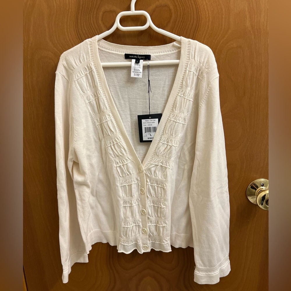Brand new Nanette Lepore Race Track Cardigan